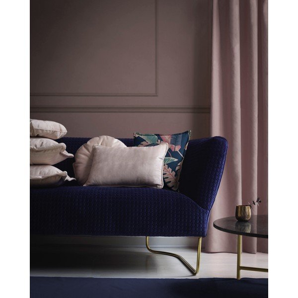 Zils/rozā samta spilvens Velvet Atelier Susan, 45 x 45 cm-image-1