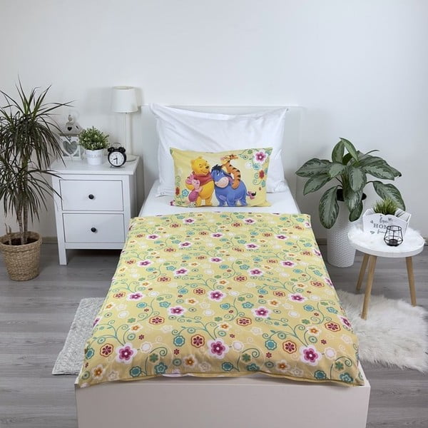 Kokvilnas bērnu gultas veļa 100x135 cm Winnie-the-Pooh – Jerry Fabrics-image-2