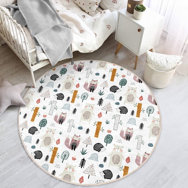 Balts bērnu paklājs ø 100 cm Comfort – Mila Home-image-3