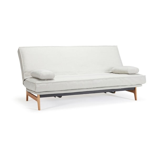 Balts izlaižams dīvāns ar noņemamu pārvalku Innovation Aslak Elegant Mixed Dance Neutral, 92 x 200 cm