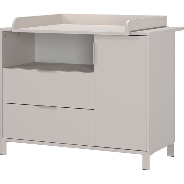 Krēmkrāsas bērnu kumode ar pārtinamo galdiņu 115x102x77 cm Alkmaar – Germania-image-2