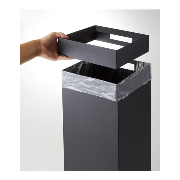Melna metāla atkritumu tvertne 27 l Tall – YAMAZAKI-image-3
