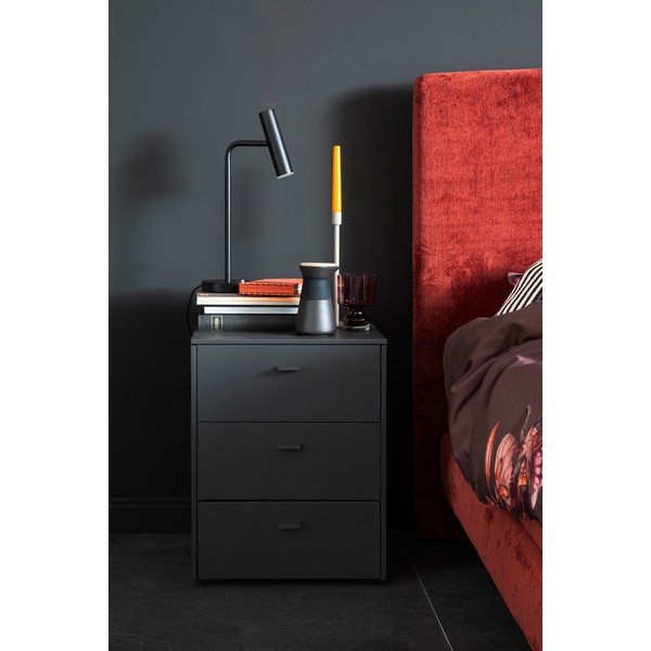 Melna LED galda lampa ar regulējamu spilgtumu (augstums 48 cm) Stina – Fischer & Honsel-image-2