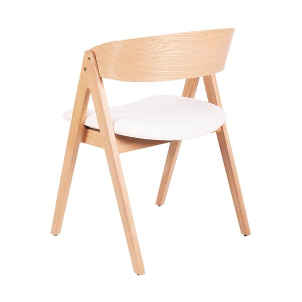 2 kaučukkoka pusdienu krēslu komplekts ar baltu sēdekli sømcasa Rina-image-1