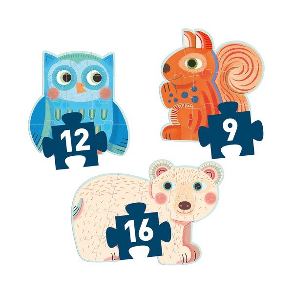 3 bērnu pužļu komplekts Djeco Forest-image-2