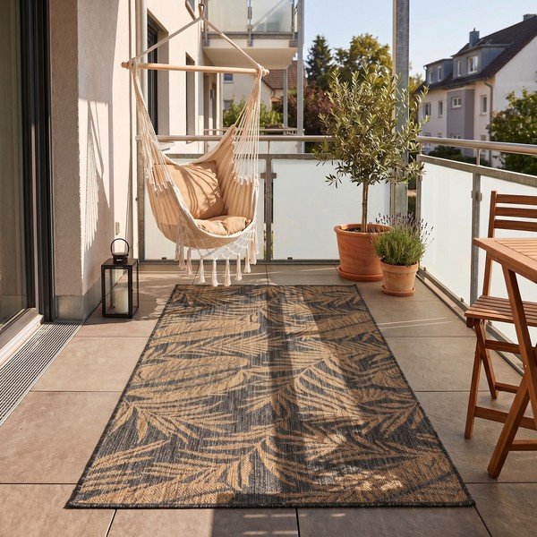 Melns/brūns iekštelpu un āra paklājs 60x100 cm Mira 1451 – Ayyildiz Carpets-image-1