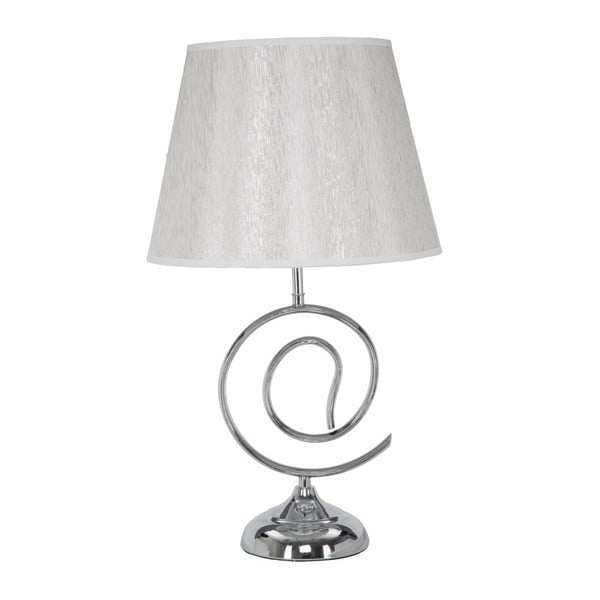 Baltā un sudraba Mauro Ferretti Lampada Da Tavolo galda lampa, augstums 51,5 cm