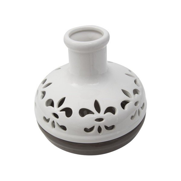 Brūnā un baltā porcelāna vāze Mauro Ferretti Pudele-image-2