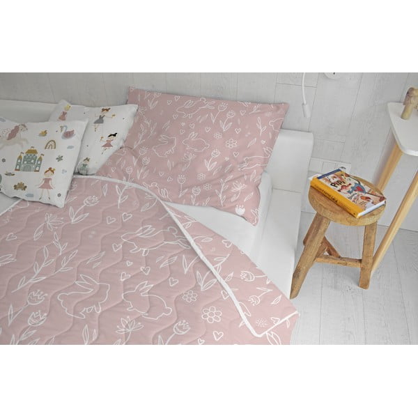 Stepēts segas un spilvendrānas komplekts no kokvilnas satīna 140x200 cm – Butter Kings-image-1