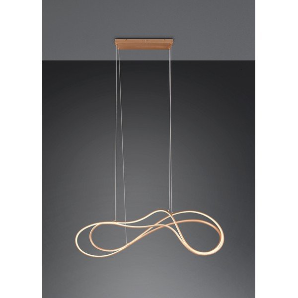 Zelta krāsas LED piekaramā lampa ar metāla abažūru Nala – Trio Select-image-3