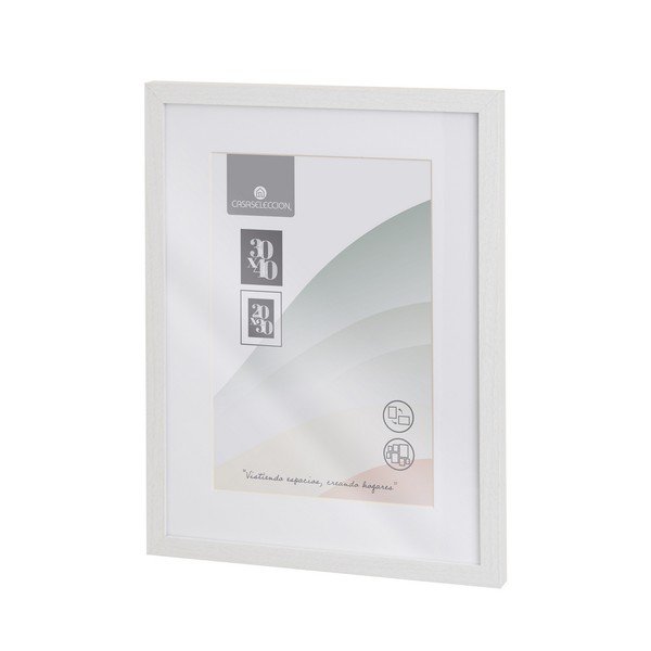 Balts piekarināms foto rāmis 32x42 cm Sencillo – Casa Selección