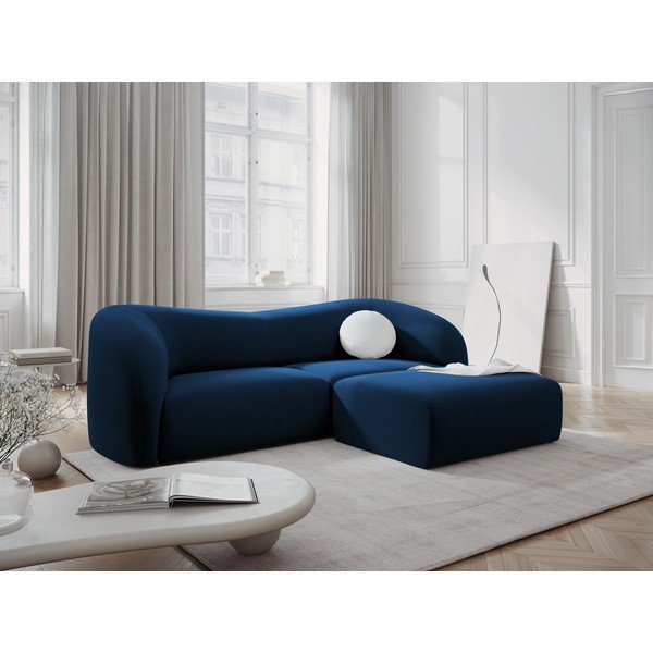 Zils samta dīvāns 237 cm Santi – Interieurs 86-image-1