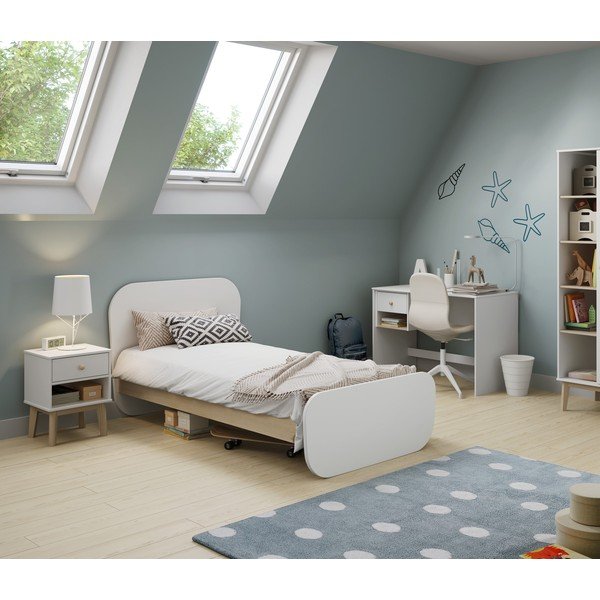 Balts bērnu naktsskapītis Esteban – Marckeric-image-1