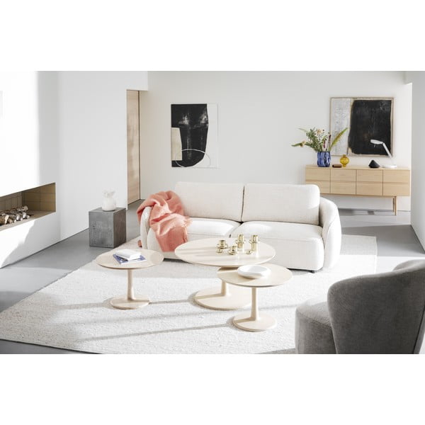 Dabīga toņa apaļš žurnālgaldiņš ar ozolkoka imitāciju 60x60 cm Hobart – Rowico-image-4