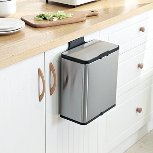 Kompostējamo atkritumu konteiners sudraba krāsā 7 l – Addis-image-3