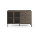 Pelēka metāla kumode 140x90x40 cm Fayna – Marckeric