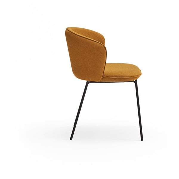 Sinepju dzelteni polsterēti ēdamistabas krēsli (2 gab.) Add – Teulat-image-4