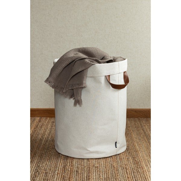 Bēšs tekstila veļas grozs 69 l Soft Storage – Bigso-image-1