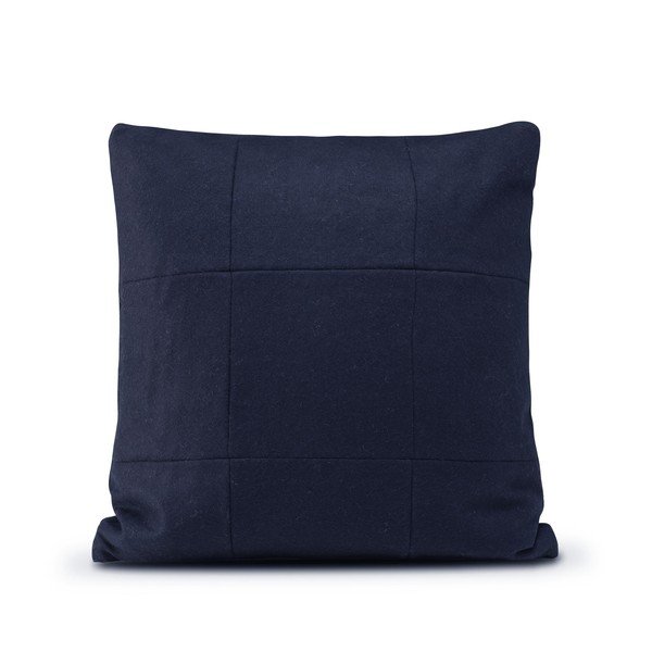 Tumši zils vilnas spilvendrānas pārvalks HF Living Felt Navy, 50 x 50 cm-image-1