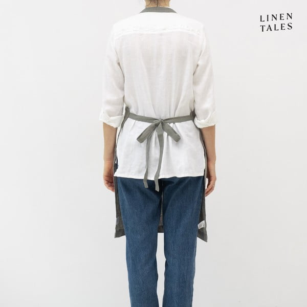 Lina priekšauts Khaki – Linen Tales-image-1