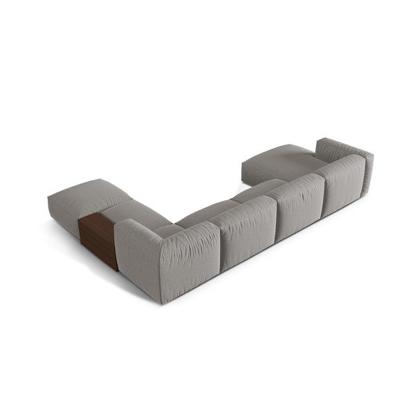 Gaiši pelēks modulārais stūra dīvāns (ar labo stūri/U veida) Martina – Micadoni Home-image-2