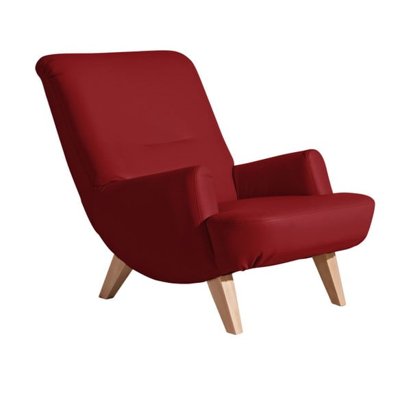 Sarkans mākslīgās ādas krēsls Max Winzer Brandford