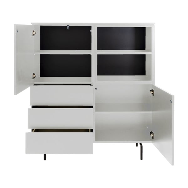 Balta augsta kumode 120x133 cm Plain – Tenzo-image-2