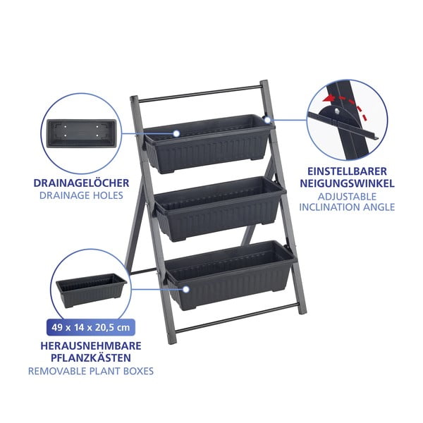 Metāla puķu podu statīvs (augstums 85 cm) Vertical – Maximex-image-3