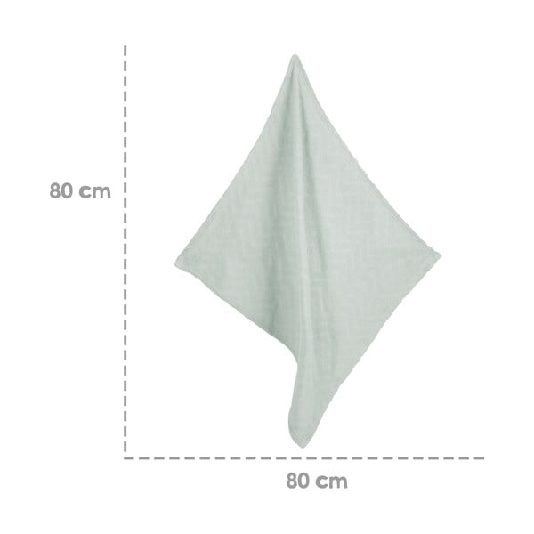 Zaļa adīta bērnu sega no organiskās kokvilnas 80x80 cm Lil Planet – Roba-image-4