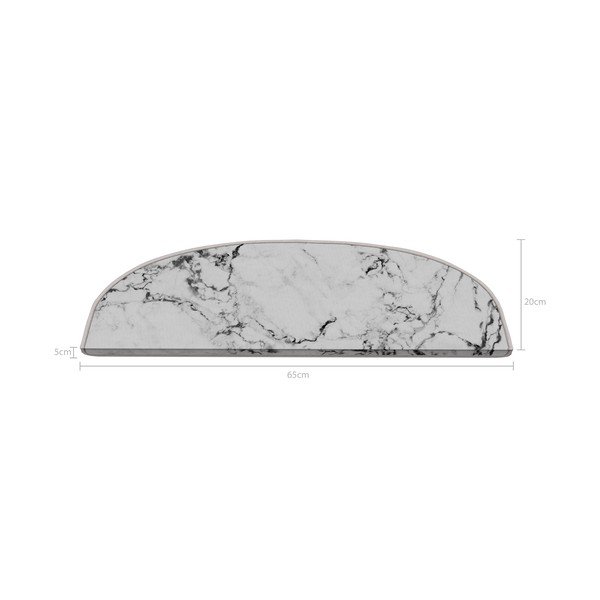 Balti kāpņu paklāji (16 gab.) 20x65 cm Marble Dream – Vitaus-image-2
