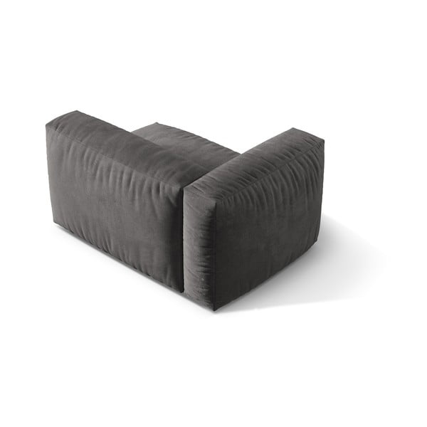 Pelēka samta modulārā dīvāna daļa (ar kreiso stūri) Martina – Micadoni -image-2