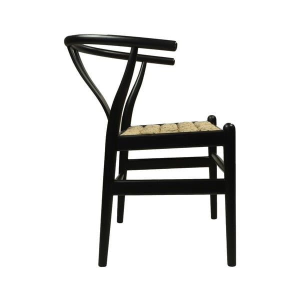 Melns sarkankoka ēdamistabas krēsls Wishbone – HSM collection-image-4