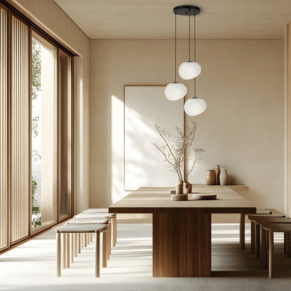 Melnbalta piekaramā lampa ø 42 cm Stones – Candellux Lighting-image-1