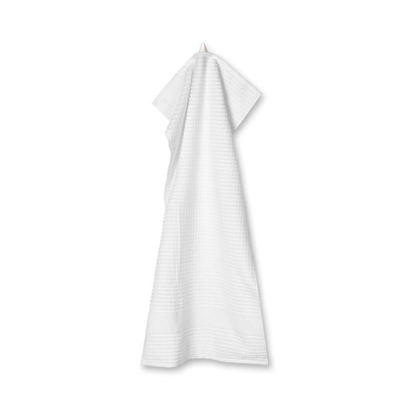 Balts frotē dvielis no organiskās kokvilnas  50x100 cm Check – JUNA-image-3