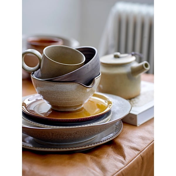 Pelēkbalta keramikas bļoda Bloomingville Thea, ø 16,5 cm-image-1