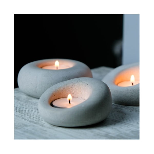 Betona svečturi (3 gab.) Donut – Mioli Decor-image-1