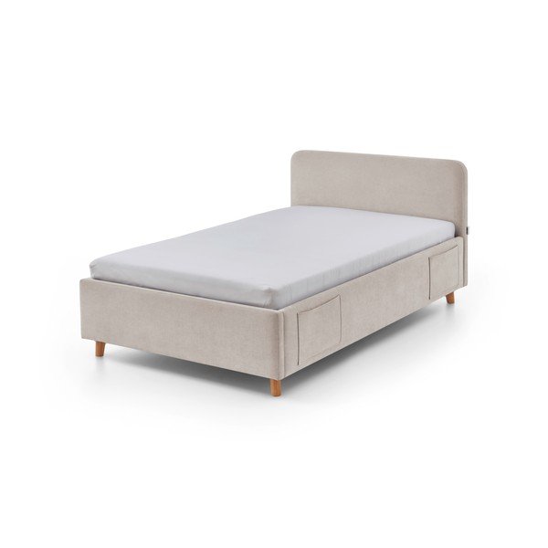Bēša bērnu gulta ar veļas kasti ar redelēm 120x200 cm Cosy – Meise Möbel