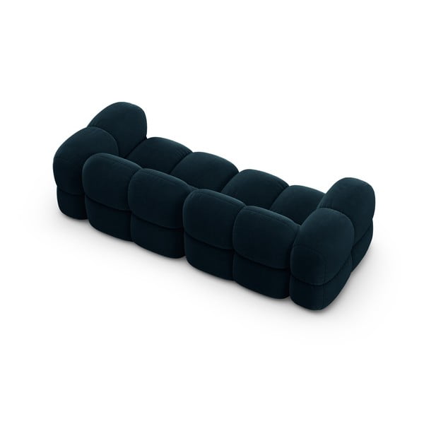 Tumši zils samta dīvāns 250 cm Loretto – Cosmopolitan Design-image-4