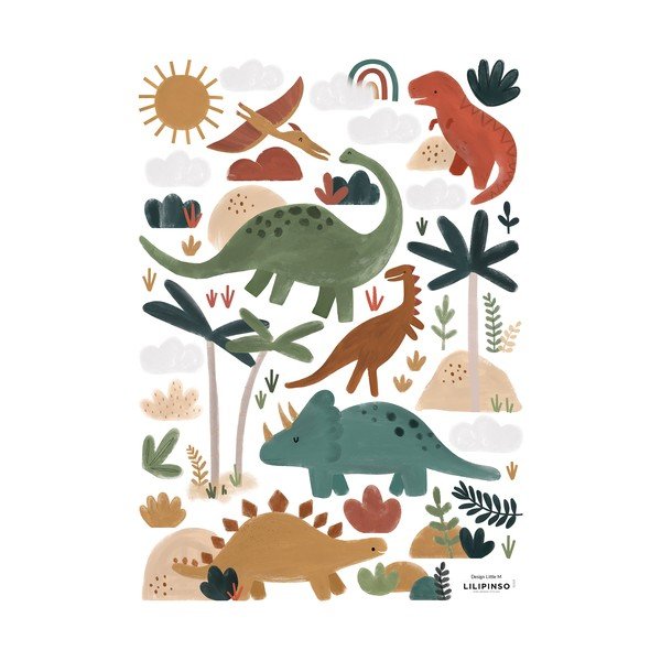 Uzlīmju loksne 30x42 cm Great Dinosaurs – Lilipinso