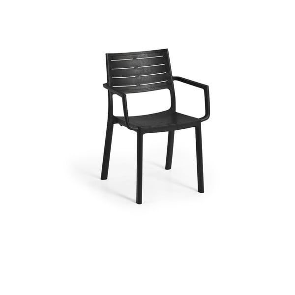 Melns plastmasas dārza krēsls Metaline – Keter
