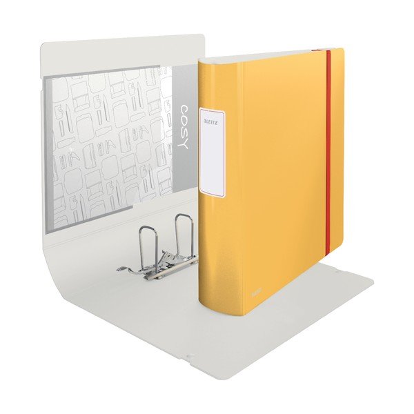 Dzeltena dokumentu mape ar gumiju Leitz Cosy, A4-image-2