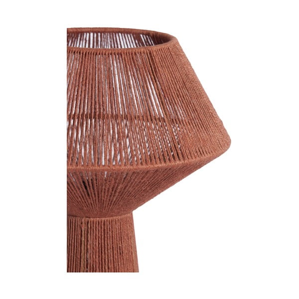 Sarkana galda lampa ar džutas abažūru (augstums 47 cm) Fugia – Light & Living-image-2