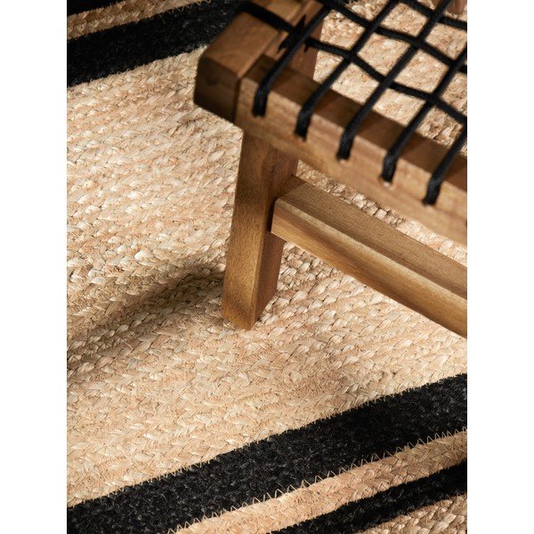 Melns/dabīga toņa divpusējs/ar rokām darināts džutas celiņa paklājs 80x250 cm Looma – Hanse Home-image-4