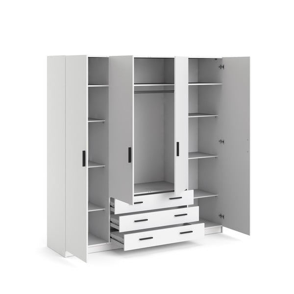 Balts drēbju skapis 196x200 cm Sprint – Tvilum-image-4