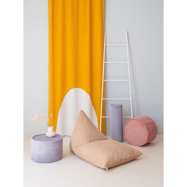 Gaiši brūns velveta bērnu sēžammaiss Big Lounger – Wigiwama-image-3