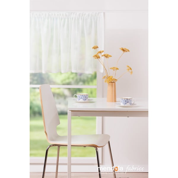 Balts dienas aizkars no voiles 150x50 cm Avenue – Mendola Fabrics-image-1