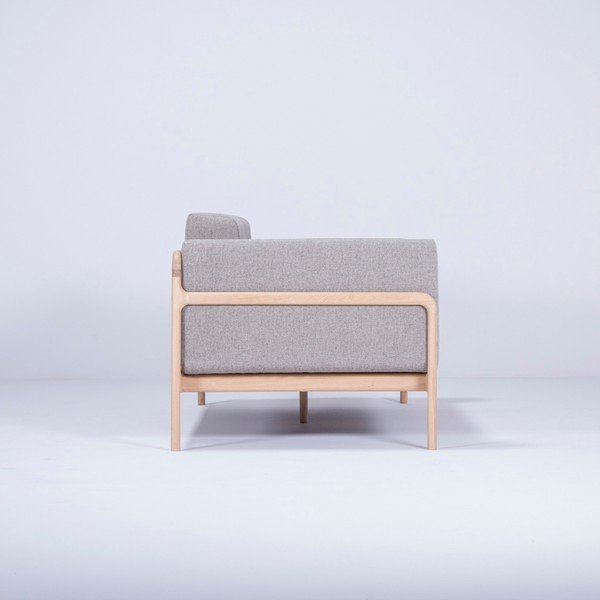 Pelēks dīvāns ar masīvkoka konstrukciju Gazzda Fawn, 180 cm-image-3