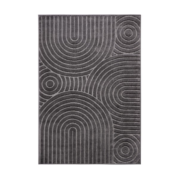 Antracīta pelēks paklājs 67x120 cm Iconic Wave – Hanse Home