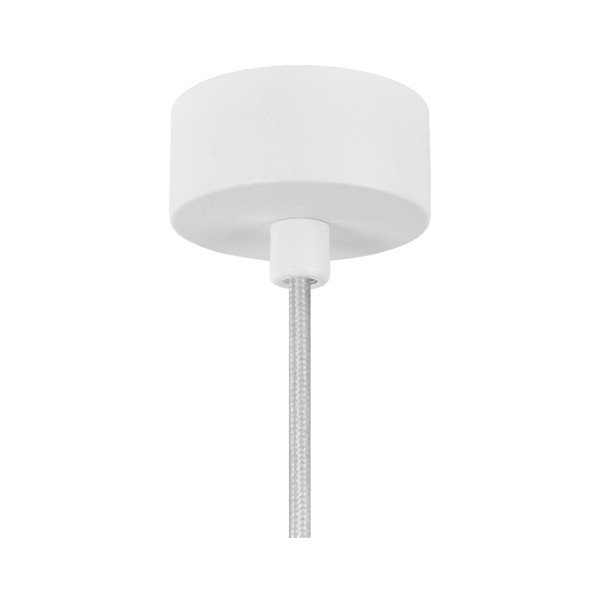 Balta piekaramā lampa ar baltu kabeli un sudraba detaļām Sotto Luce Awa-image-2