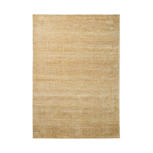 Sinepju dzeltens ar rokām darināts paklājs 160x230 cm Eloda – Kave Home
